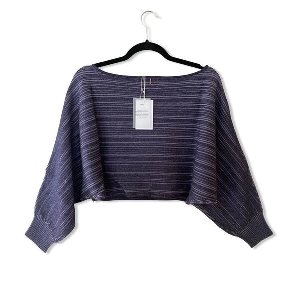 NWT Misa Nia top cropped knit sweater ribbed crocus Revolve M - Picture 5 of 8